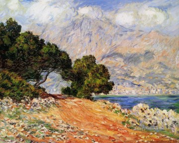 met Oil Painting - Meton Seen from Cap Martin Claude Monet Mountain